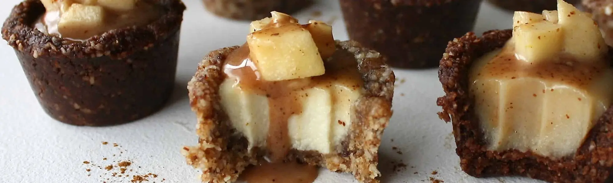 Caramel Apple Cream Tarts—Raw, Vegan, Paleo, Gluten-Free, and Refined Sugar-Free